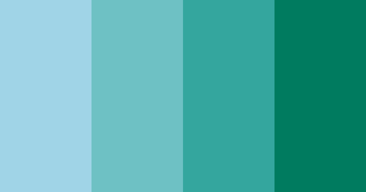 Download teal bliss color palette PNG image (landscape)