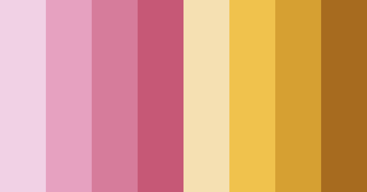 Download whimsical blossom color palette PNG image (landscape)