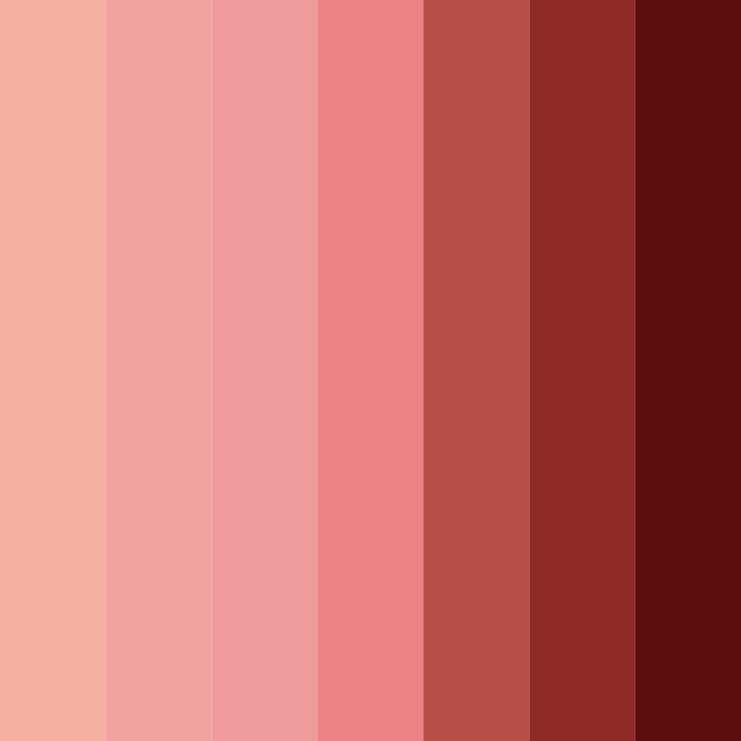 Download red shades color palette PNG image (square)