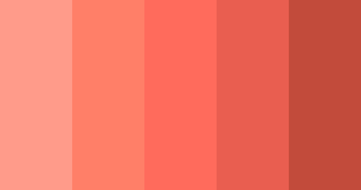 Download coral sunset color palette PNG image (landscape)