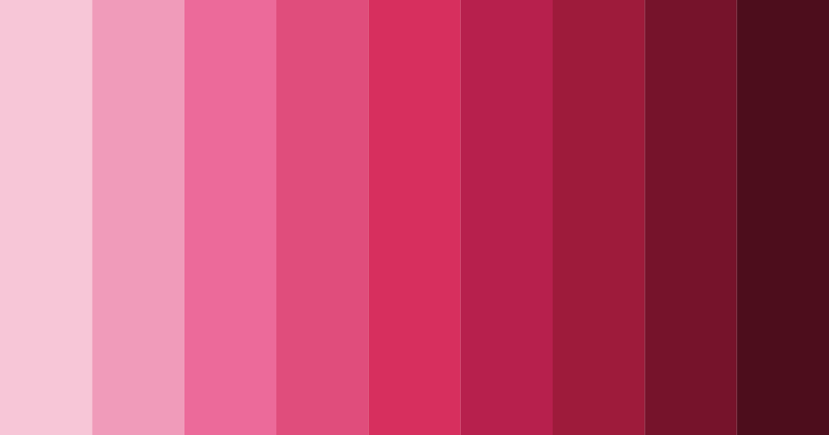 Download pink passion color palette PNG image (landscape)