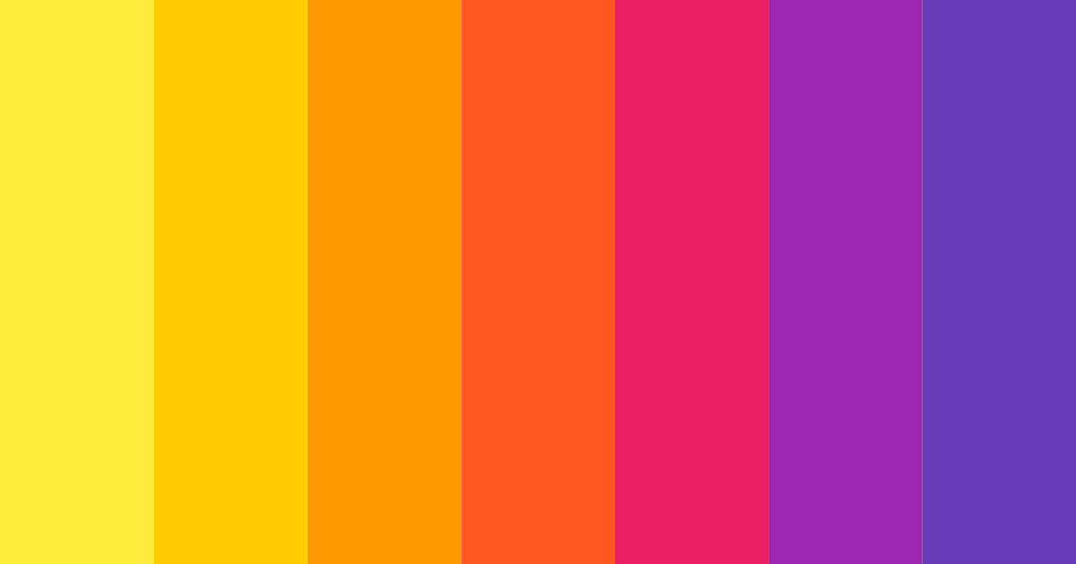 Download vibrant yellow color palette PNG image (landscape)