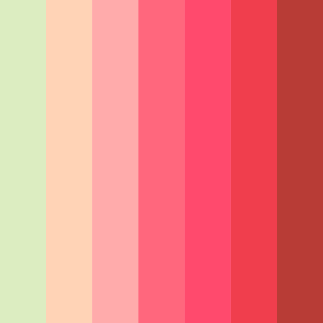 Download blushing garden color palette PNG image (square)