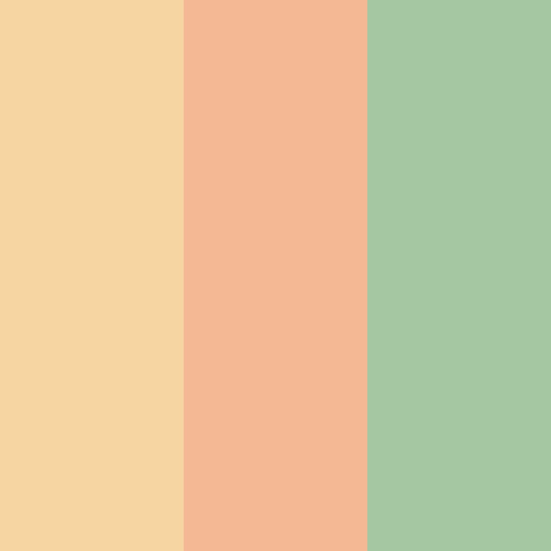 Download peachy green color palette PNG image (square)