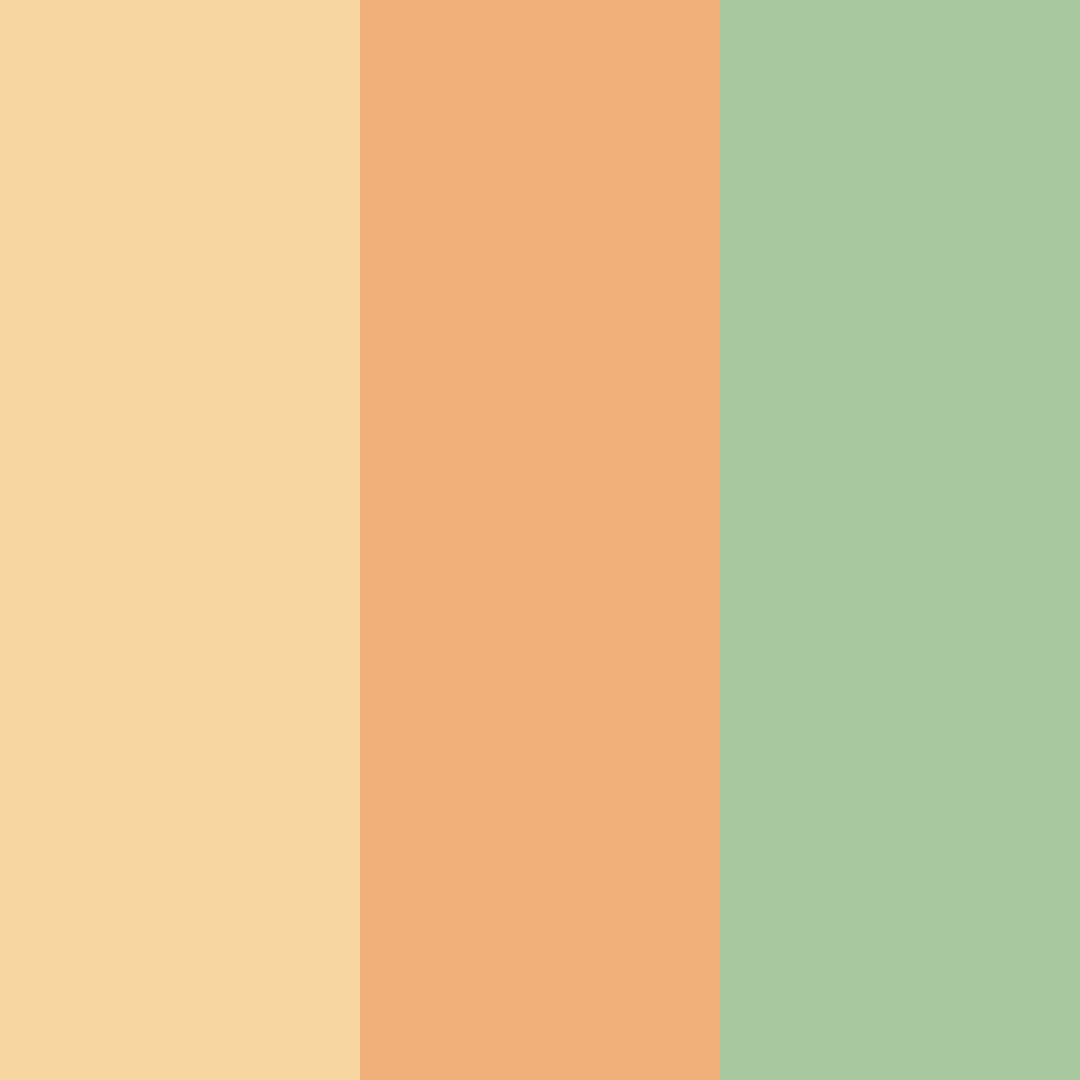 Download peachy green color palette PNG image (square)