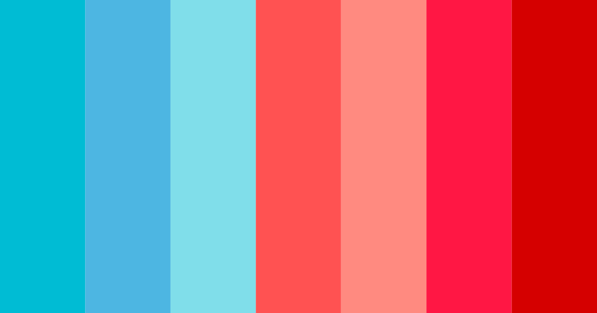 Download cyan red delight color palette PNG image (landscape)