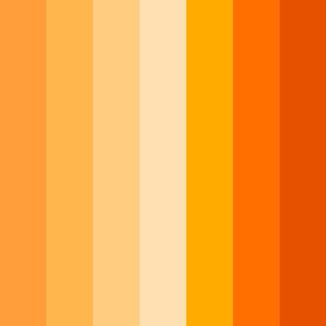 Download bright orange color palette PNG image (square)