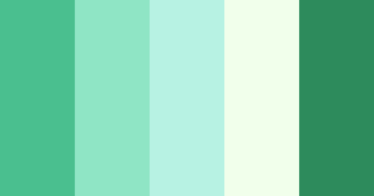 Download emerald serenity color palette PNG image (landscape)