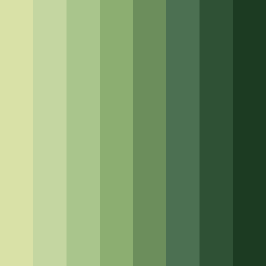 Download shades of olive green color palette PNG image (square)