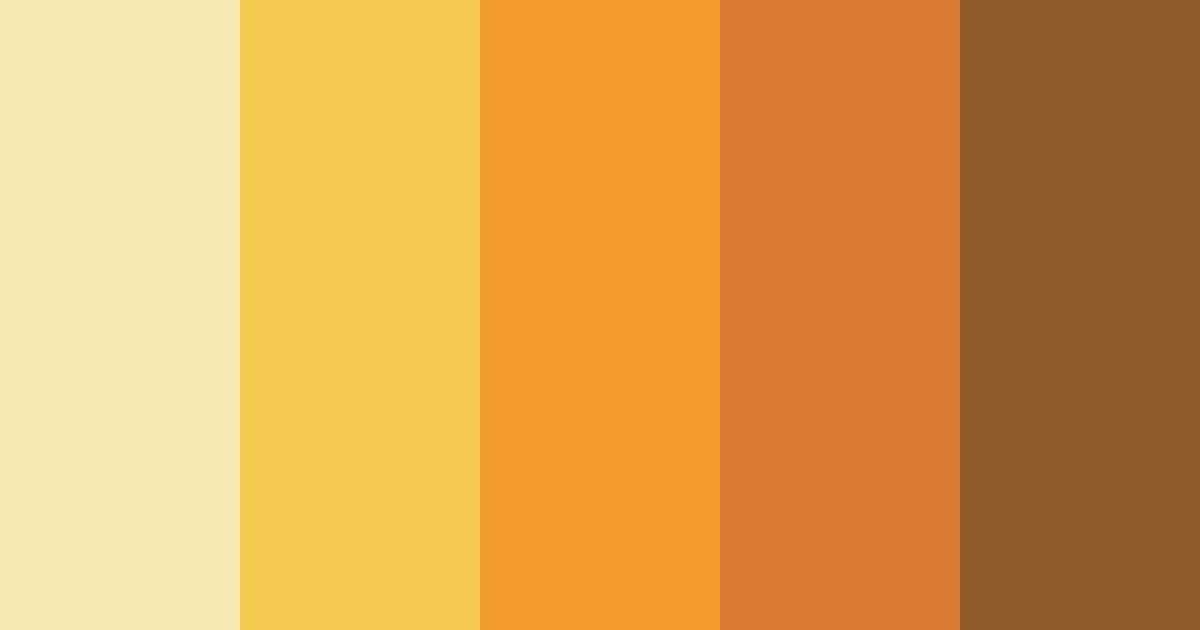 Download golden autumn harvest color palette PNG image (landscape)