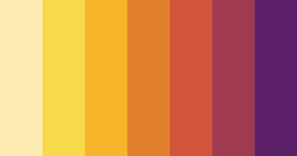 Download shades of yellow and red color palette PNG image (landscape)