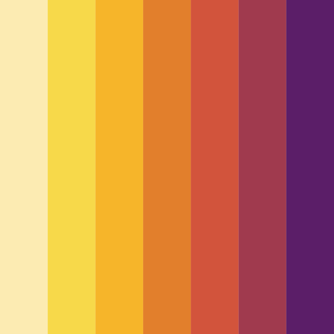 Download shades of yellow and red color palette PNG image (square)