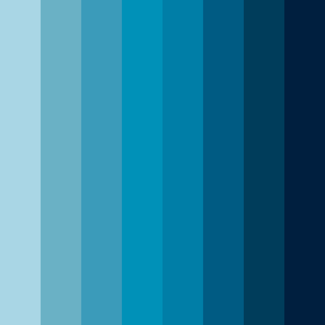 Download blue ocean depths color palette PNG image (square)