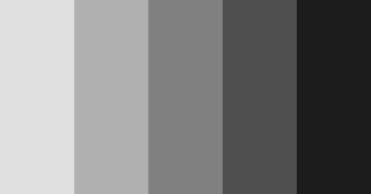 Download shades of black color palette PNG image (landscape)