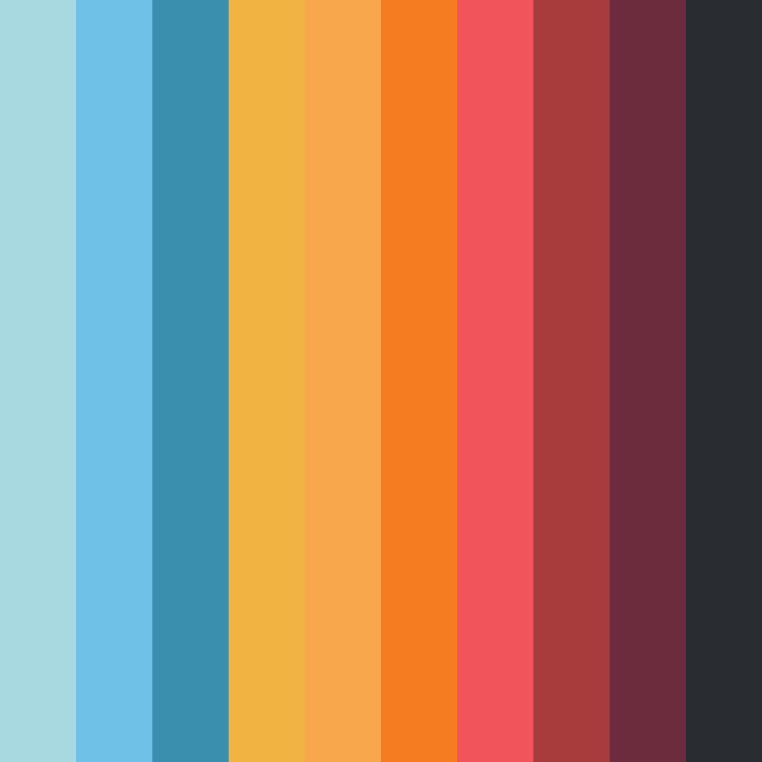 Download sunset blue color palette PNG image (square)