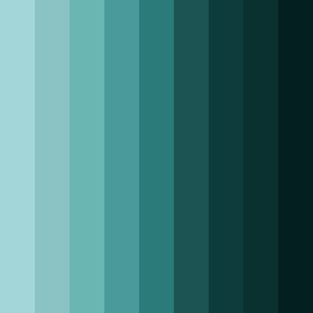 Download teal forest color palette PNG image (square)