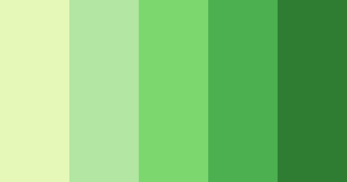 Download bright lime green color palette PNG image (landscape)