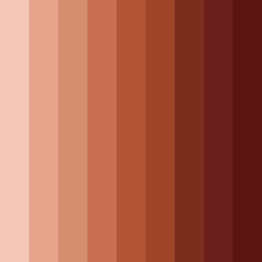 Download terracotta sunset color palette PNG image (square)