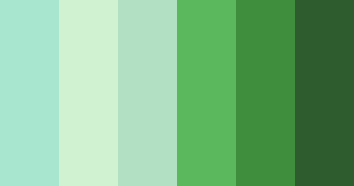 Download emerald green serenity color palette PNG image (landscape)