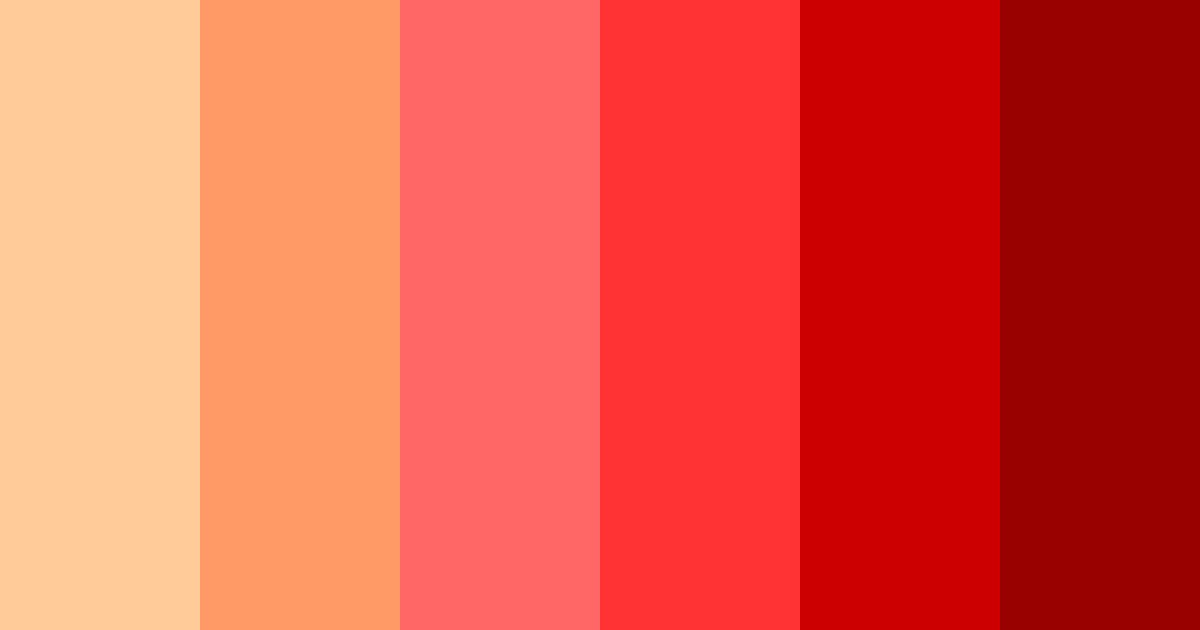 Download shades of orange and red color palette PNG image (landscape)
