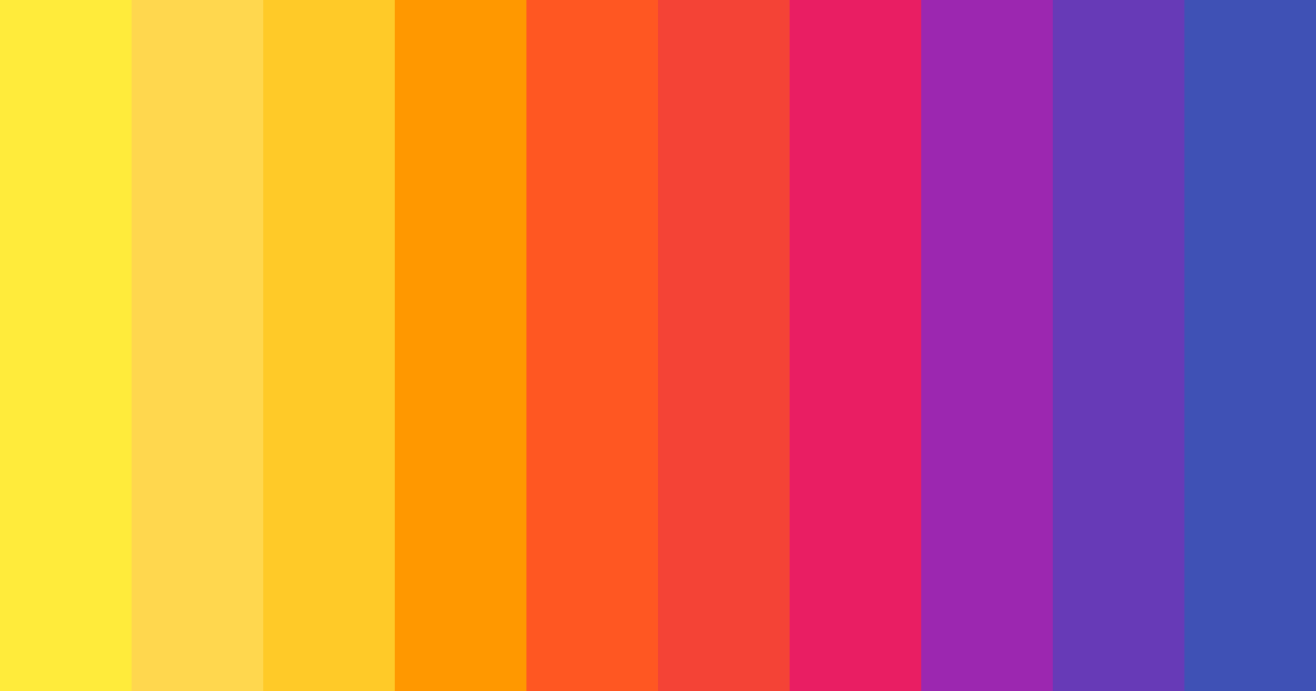 Download vibrant sunset symphony color palette PNG image (landscape)