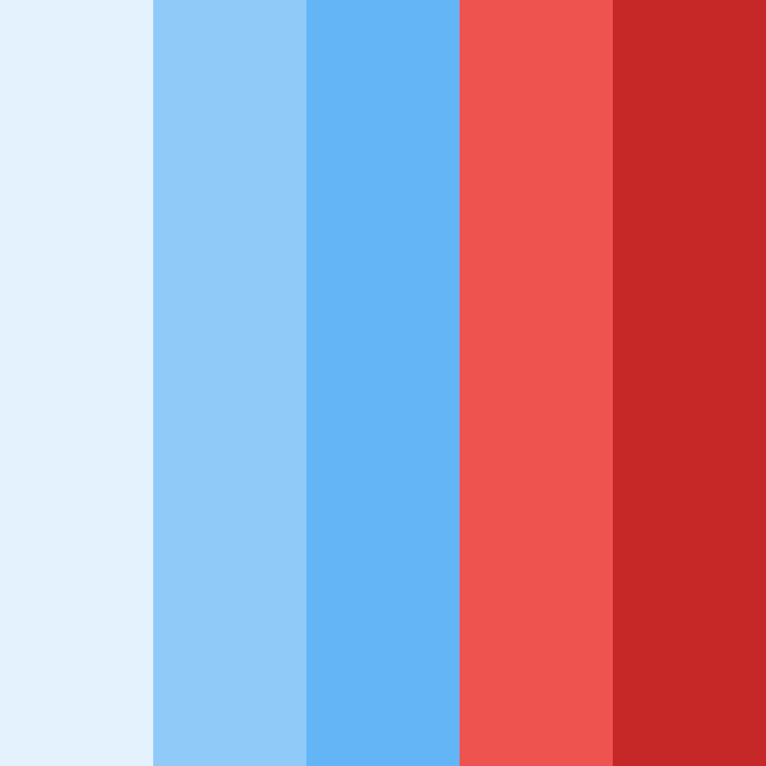 Download deep red & sky blue bliss color palette PNG image (square)