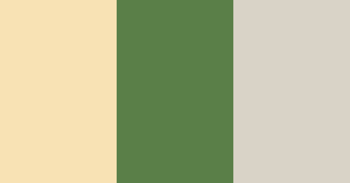 Download golden cream and dark green color palette PNG image (landscape)