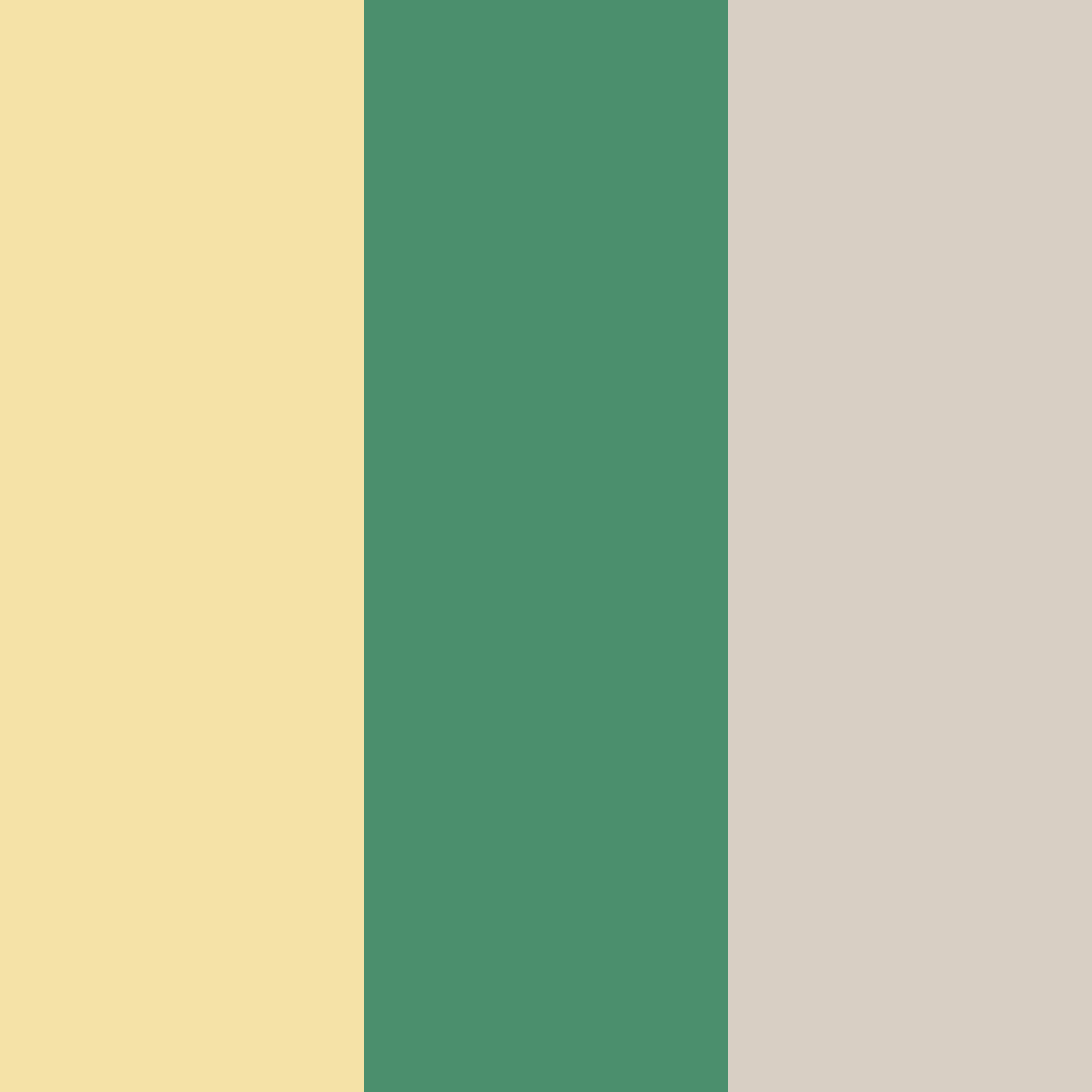 Download creamy gold and dark green color palette PNG image (square)