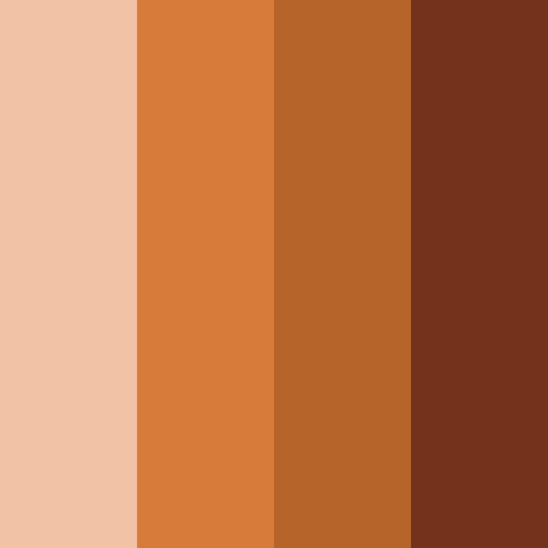 Download warm brown color palette PNG image (square)
