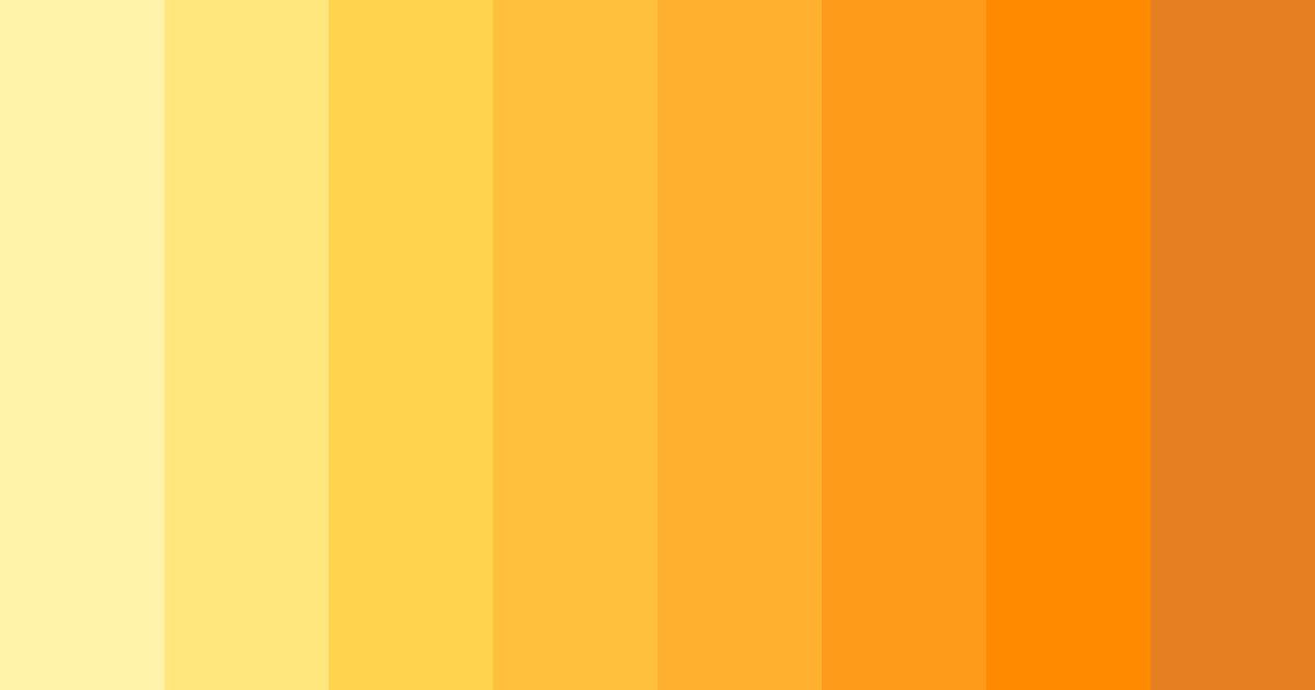 Download sunny yellow color palette PNG image (landscape)