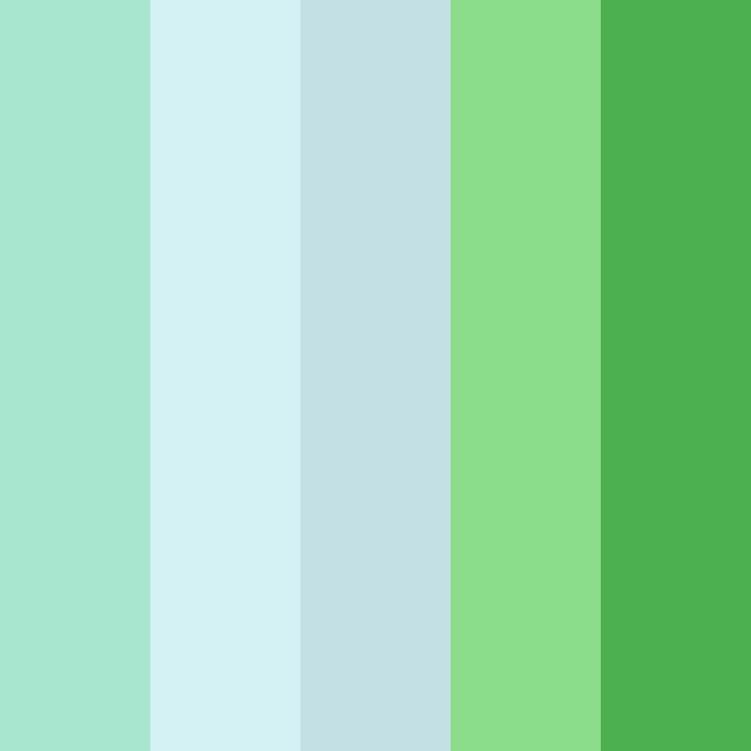Download emerald oasis color palette PNG image (square)