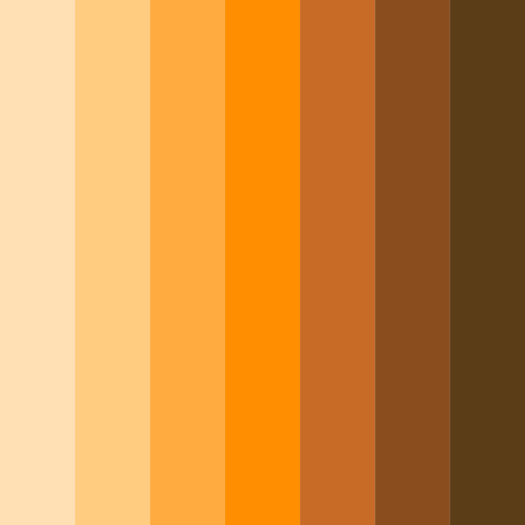 Download brown sunset color palette PNG image (square)