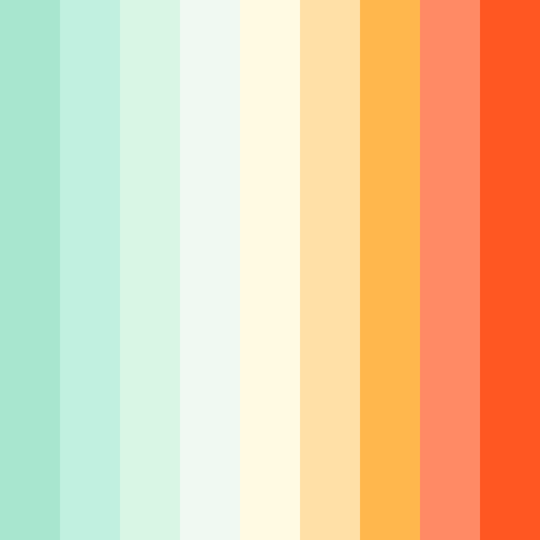 Download serene sunrise color palette PNG image (square)