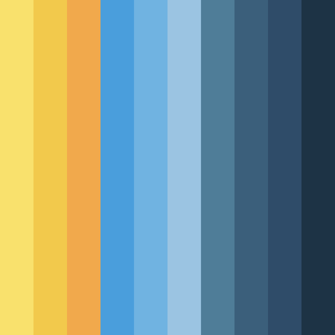 Download yellow blue breeze color palette PNG image (square)