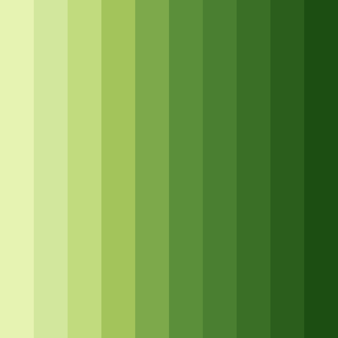 Download shades of green yellow color palette PNG image (square)