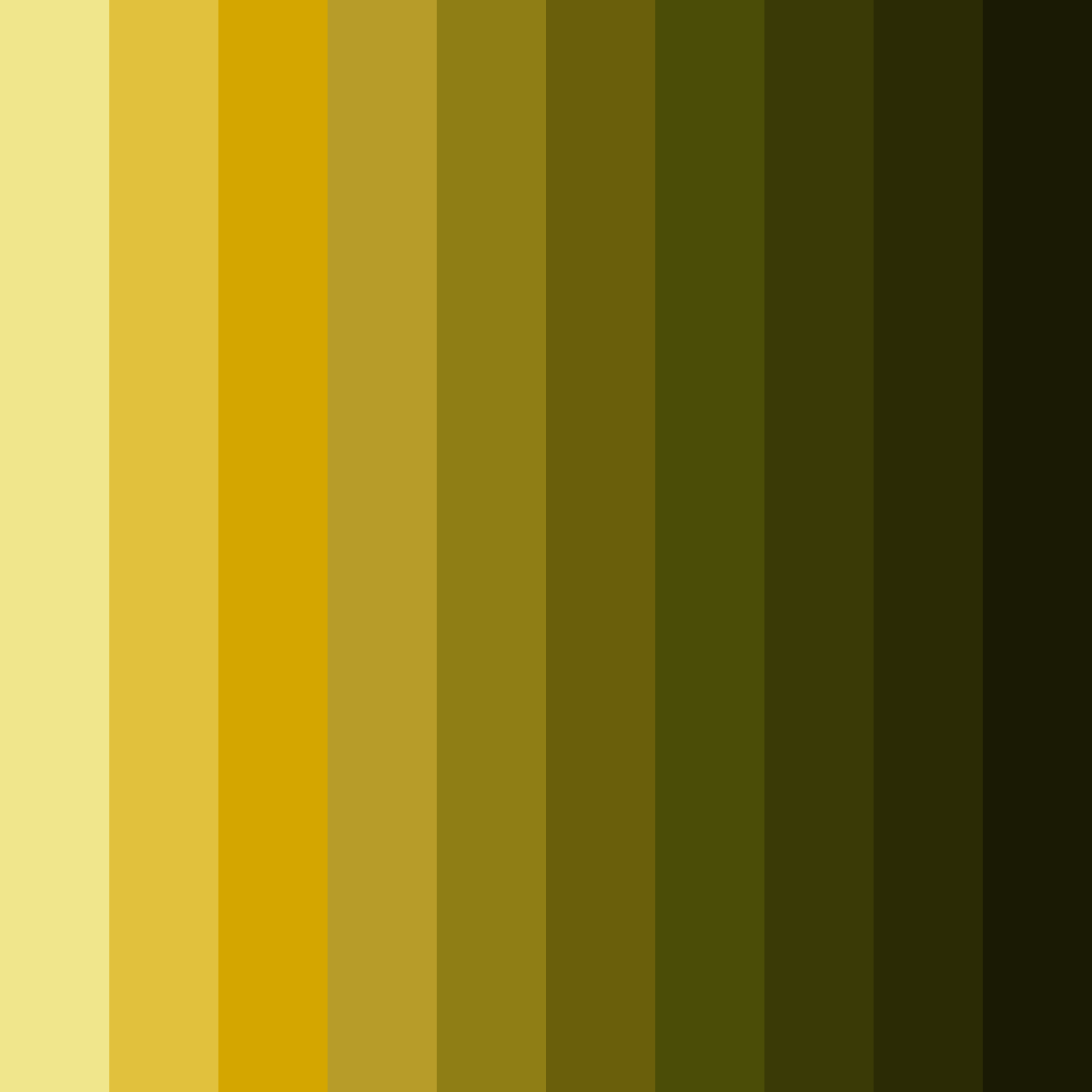 Download yellow shades color palette PNG image (square)