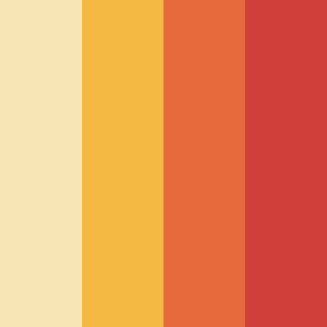 Download warm orange color palette PNG image (square)