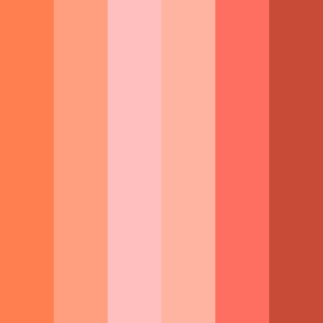 Download coral symphony color palette PNG image (square)