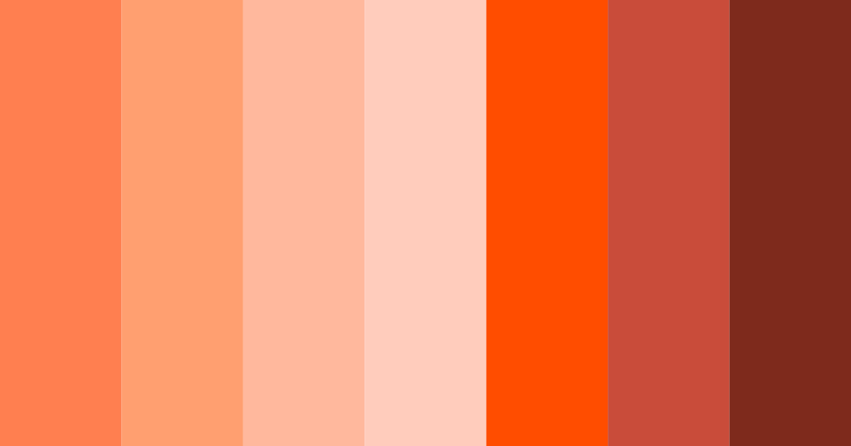 Download coral crescendo color palette PNG image (landscape)