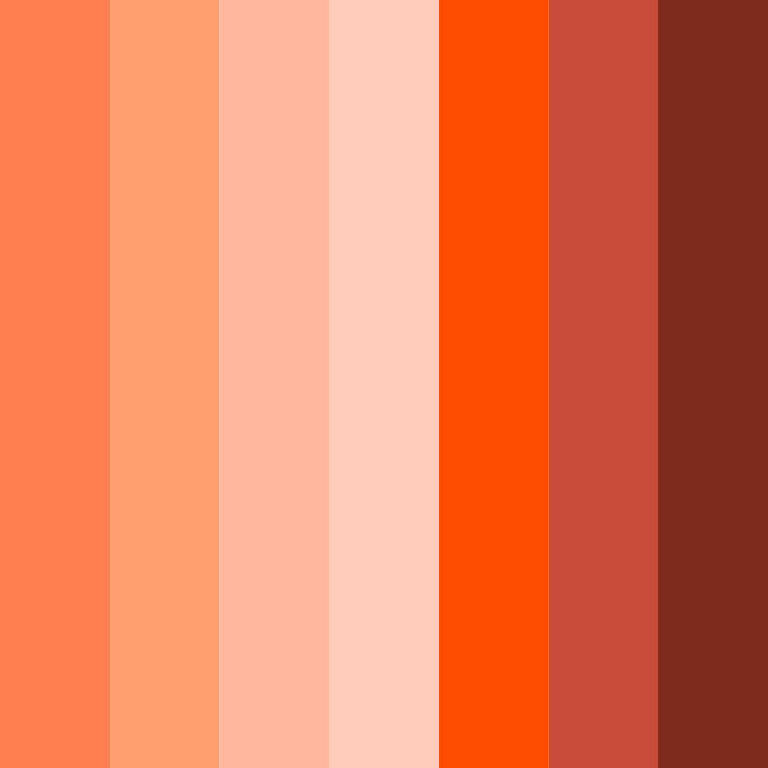 Download coral crescendo color palette PNG image (square)