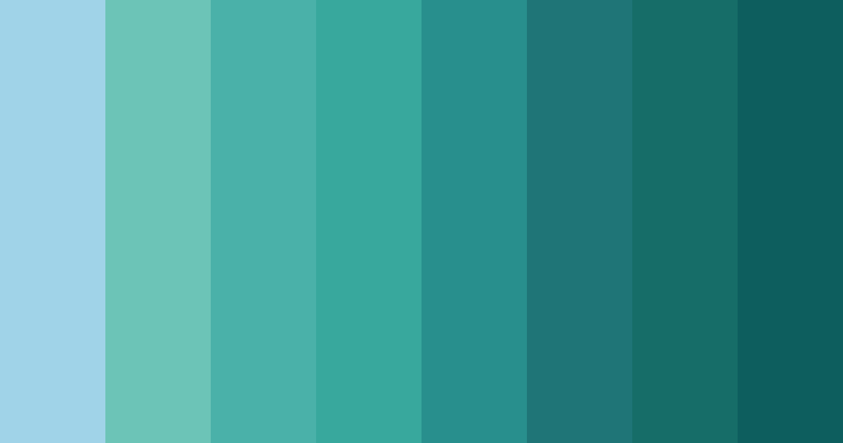 Download teal ocean color palette PNG image (landscape)