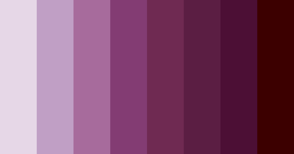 Download burgundy shades color palette PNG image (landscape)