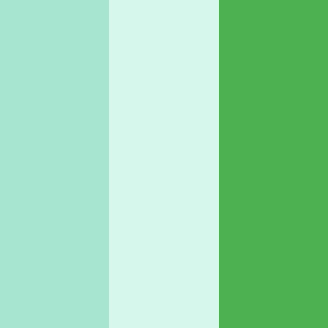 Download emerald shades color palette PNG image (square)