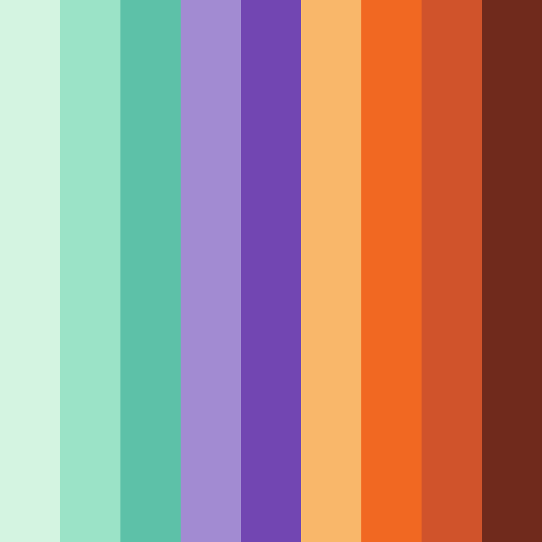 Download emerald dream color palette PNG image (square)