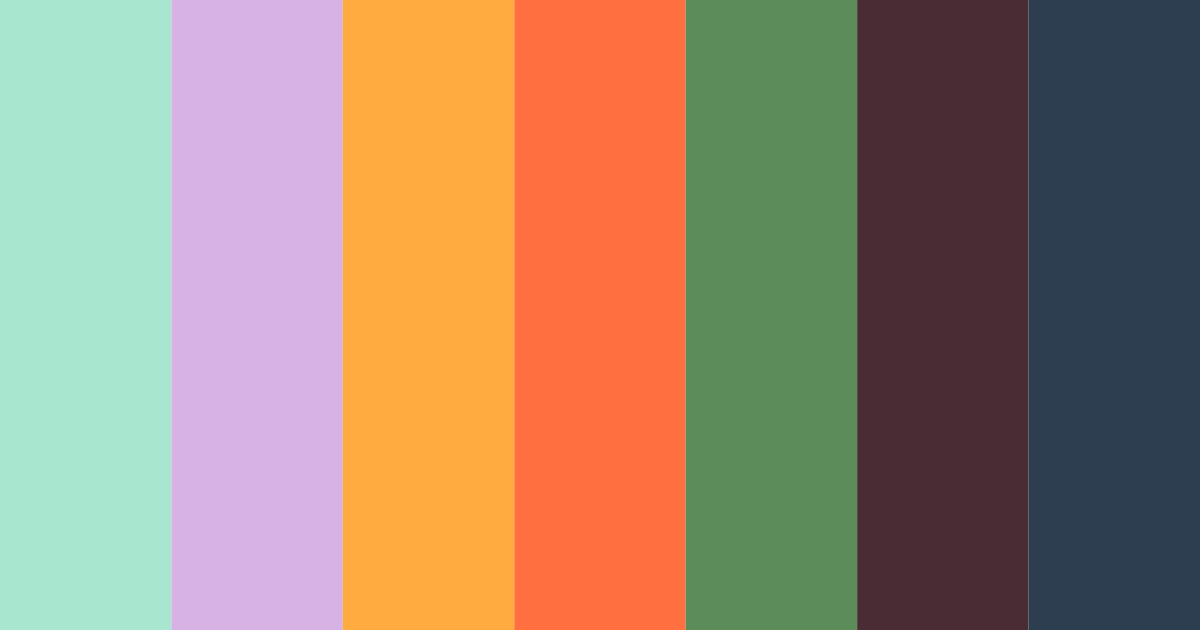 Download garden twilight color palette PNG image (landscape)
