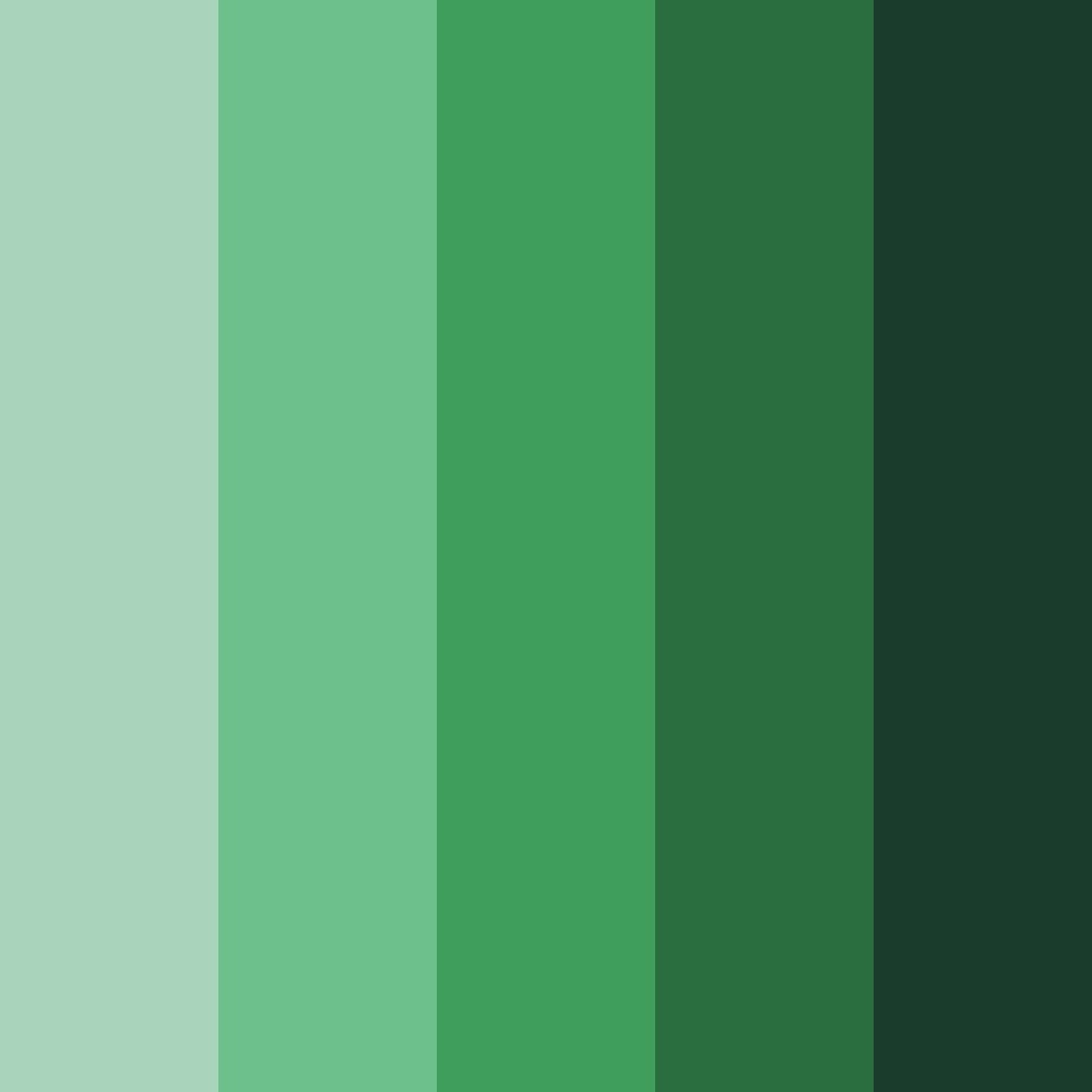 Download forest green shades color palette PNG image (square)