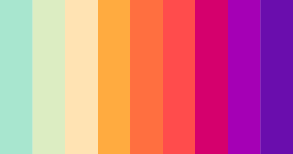 Download tropical teal color palette PNG image (landscape)