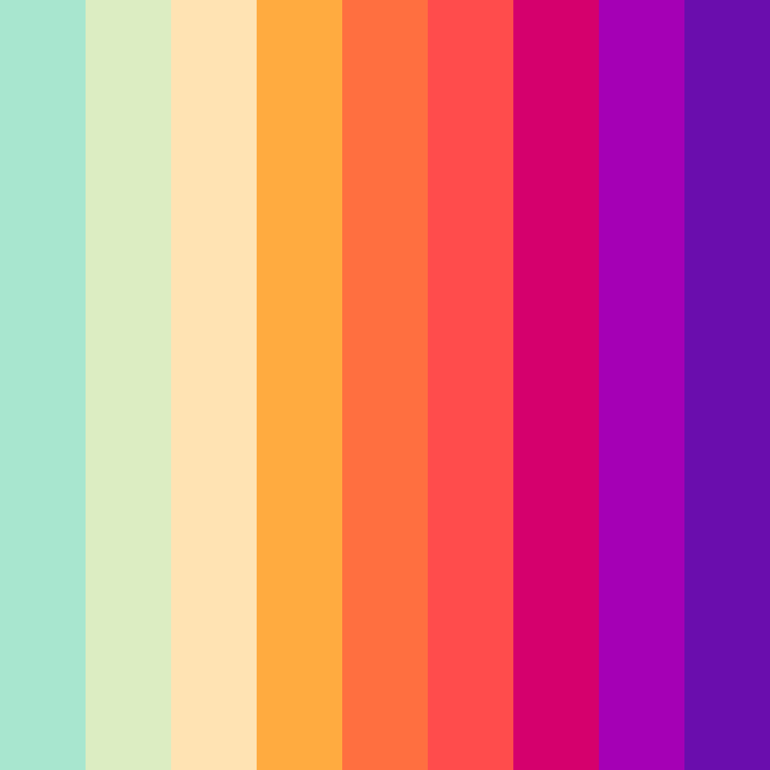 Download tropical teal color palette PNG image (square)