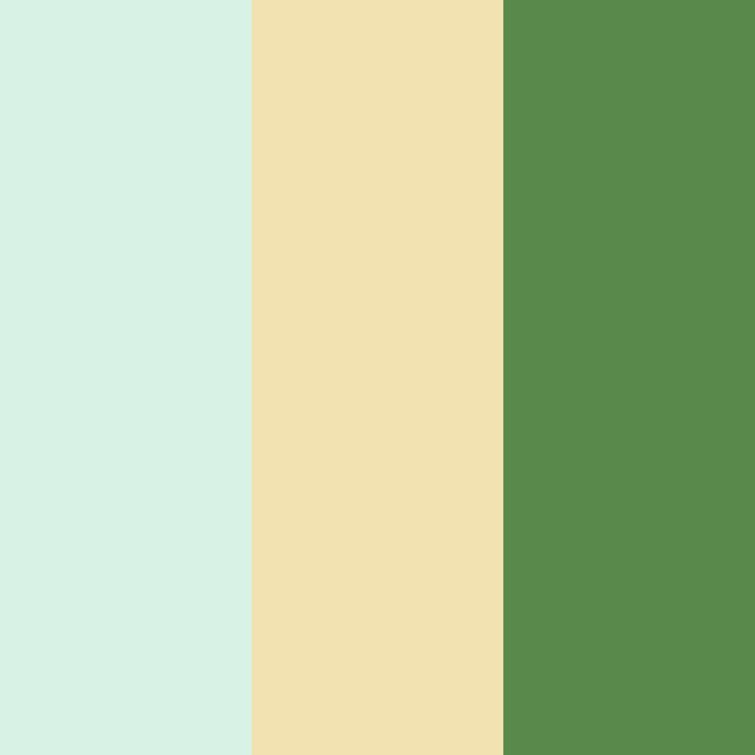 Download minted gold garden color palette PNG image (square)