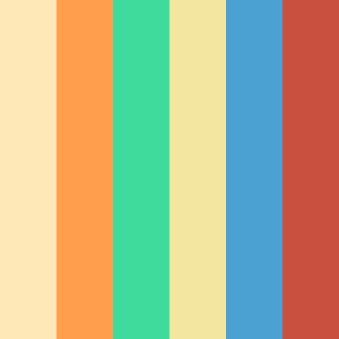 Download vibrant orange color palette PNG image (square)